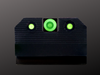 glock night sights, r3d 2.0 green, tritium, low light, suppressor height