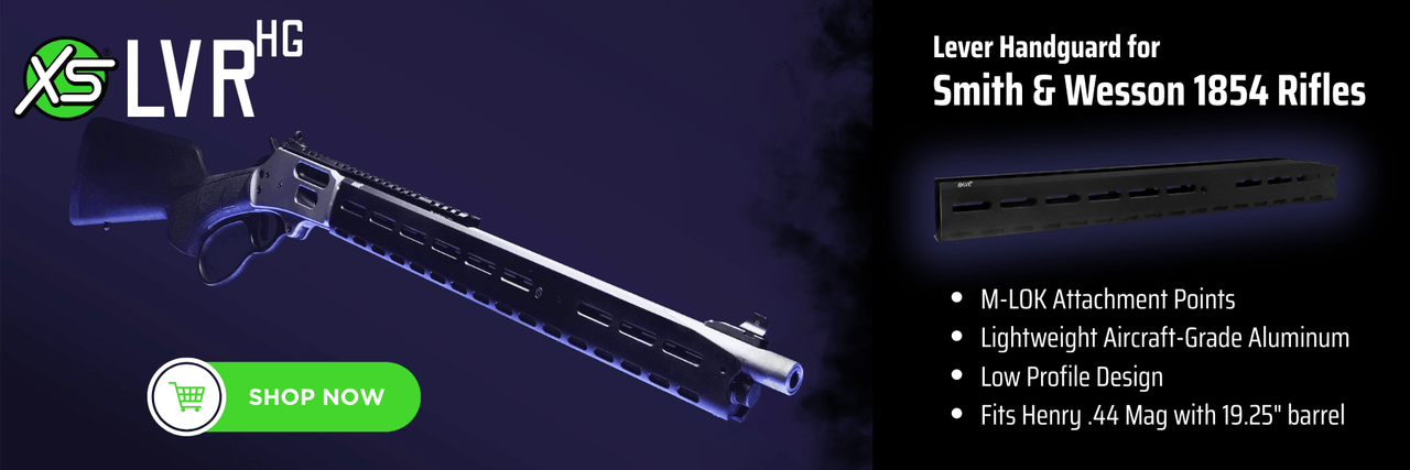 Lever Handguard for Smith & Wesson 1854 Rifles: M-LOK Attachment Points, Lightweight Aircraft-Grade Aluminum, Low Profile Design, Fits Henry .44 Mag with 19.25" barrel