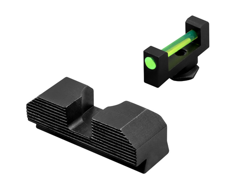 glock fiber optic sights, green, standard height