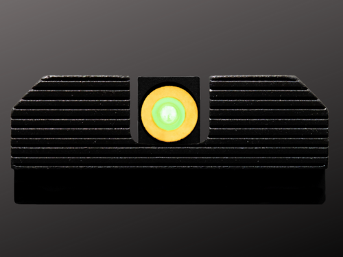 Minimalist Tritium Night Sights, low light orange