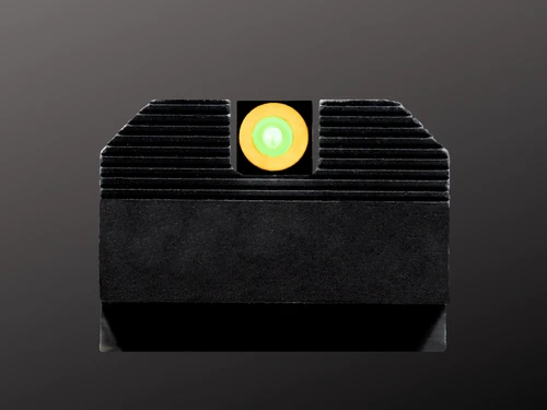 Minimalist Walther PDP suppressor sights orange low light