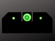 R3D Tritium Night Sights, low light green