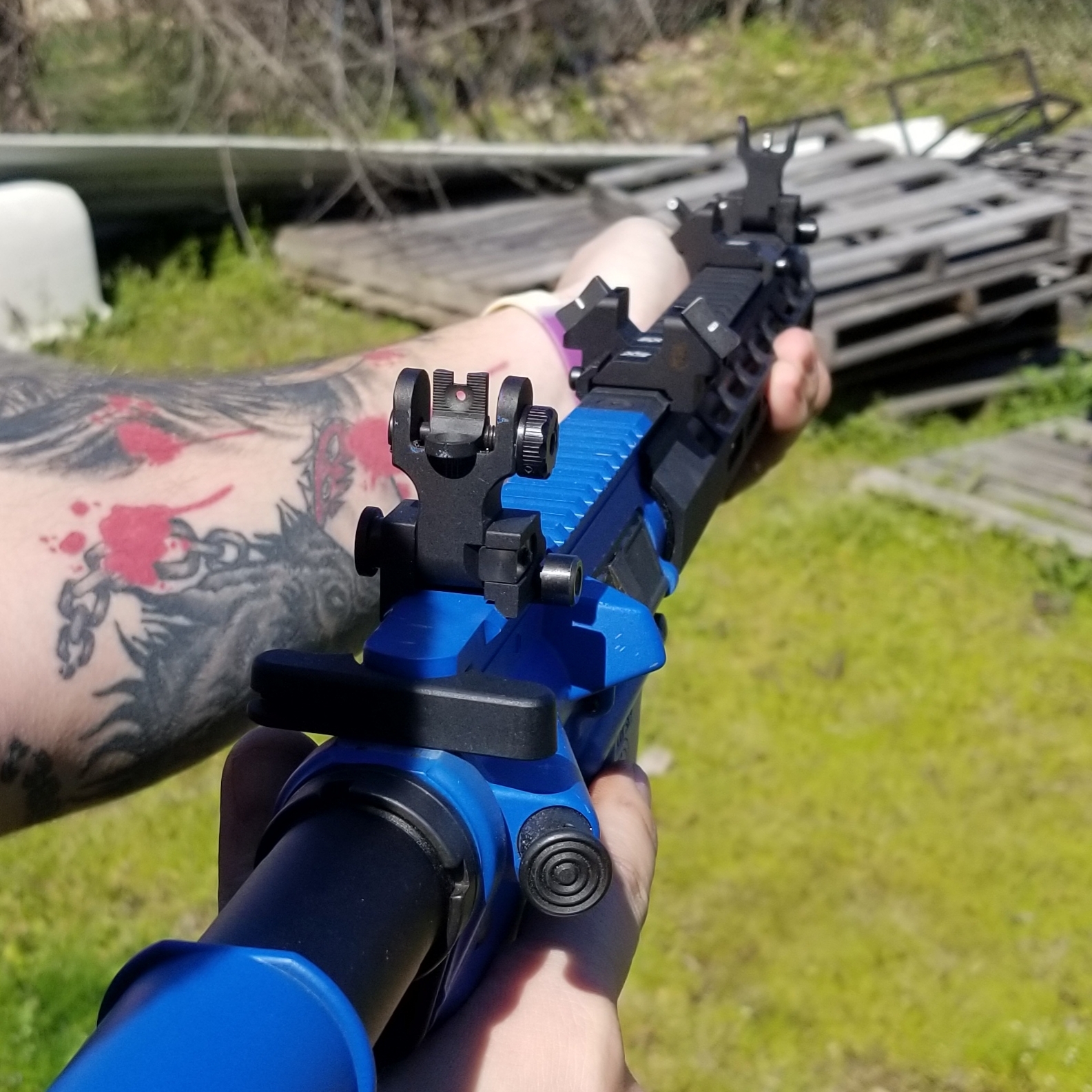 トイガン XS Sight Systems Tritium AK FSP Tritium Iron Sights AR 15 | AR15 Night Sights | AR 15 Night Sights