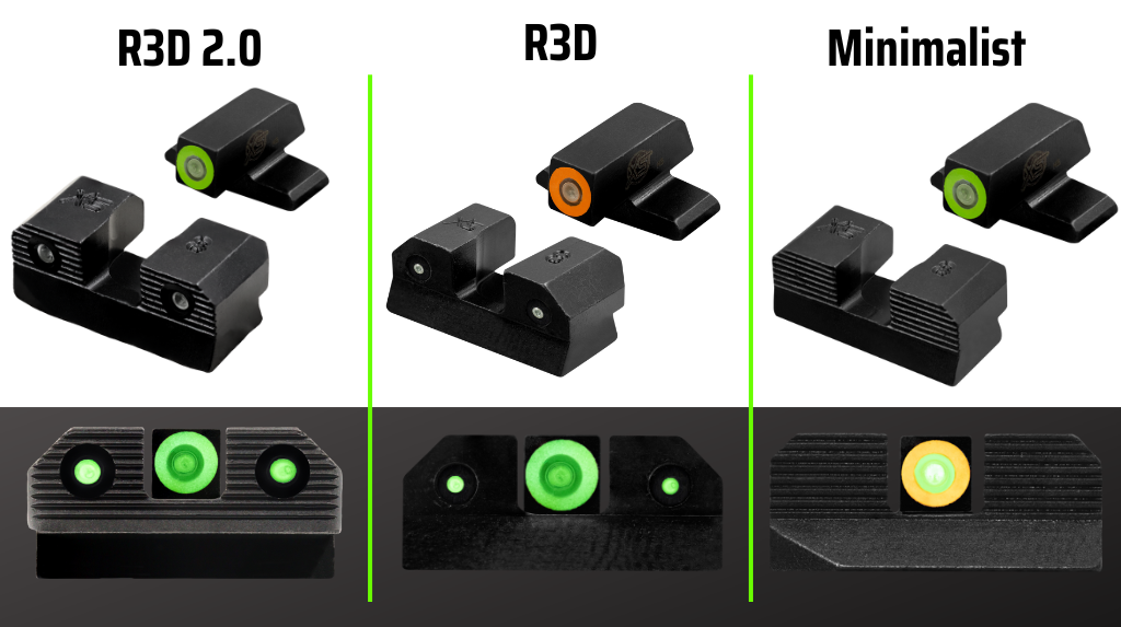 Sig Sauer sight comparisons