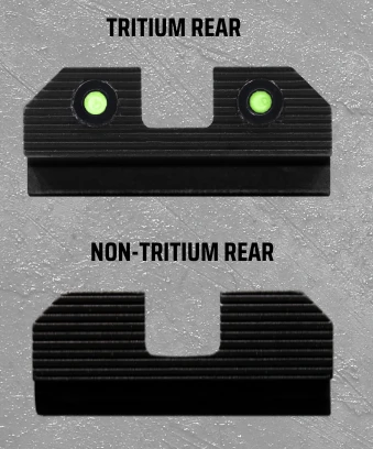 SERRATED TRITIUM OR BLACKED-OUT REAR SIGHT