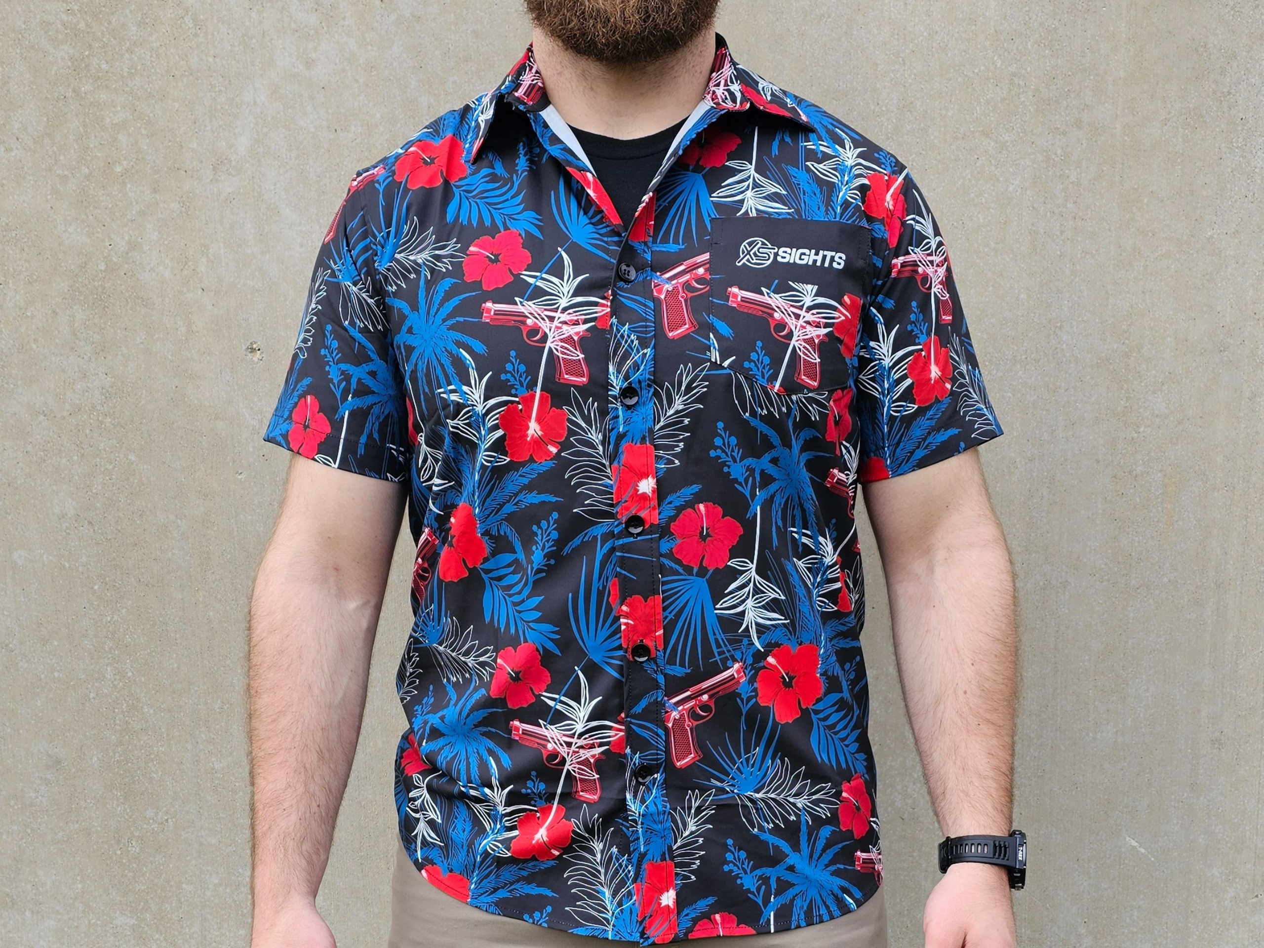 XS Sights Hawaiian Shirts - Black