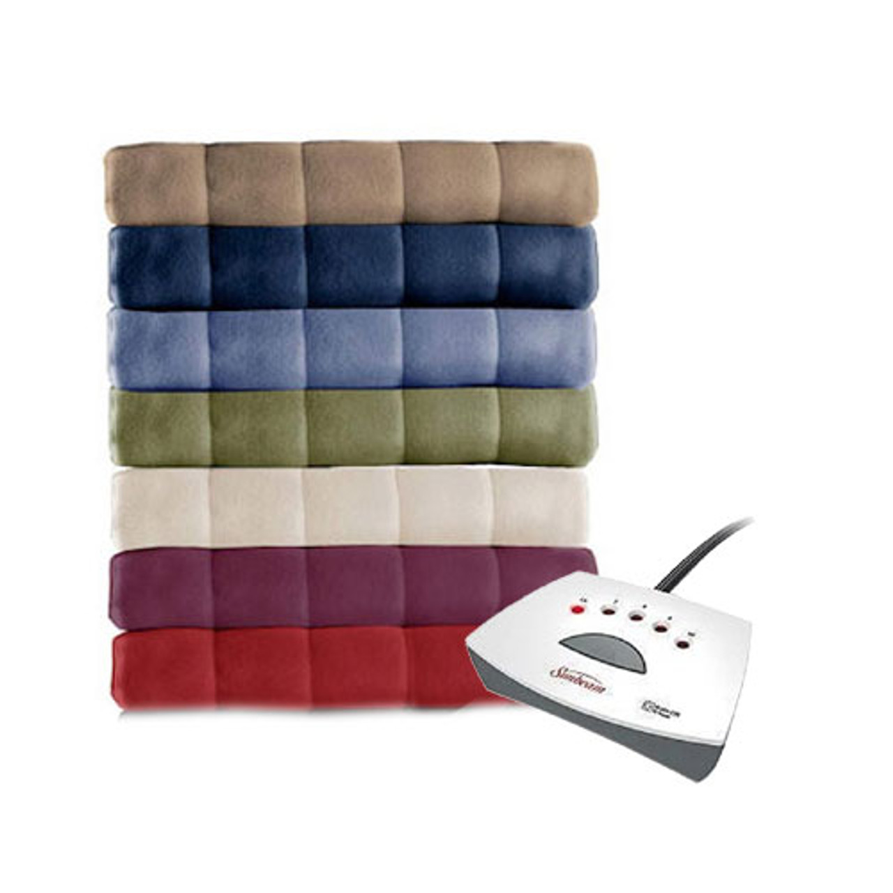 Sunbeam Electric Heated Fleece Blanket Royal Dreams Twin Full