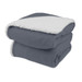 Biddeford Analog Comfort Knit Electric Heated Throw Blanket with Natural Sherpa