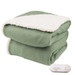Biddeford Analog Comfort Knit Electric Heated Throw Blanket with Natural Sherpa