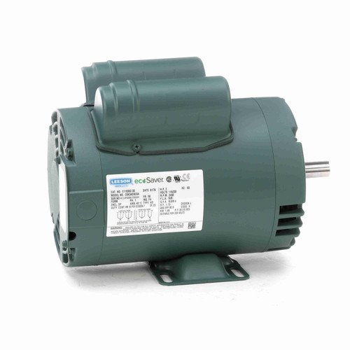 Leeson 2 HP General Purpose Motor, 1 phase, 3600 RPM, 115/230 V, 56 Frame, ODP - E110363.00