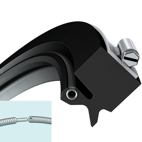 CR Seals 557624 Double Lip Oil Seal - Split, 115.030 in Shaft, 118.585 in OD, 1.000 in Width, HSA7C Design, Carboxylated Nitrile Rubber (XNBR) Lip Material