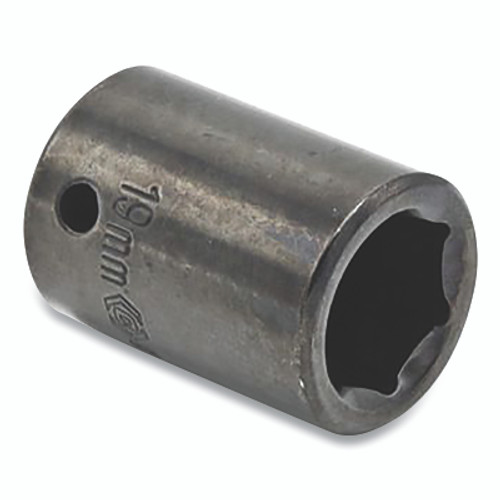 Crescent 6 Point Standard Impact Metric Socket, 1/2 in Drive, 19 mm Opening (6 EA / BX)
