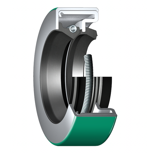 CR Seals 17751 Double Lip Oil Seal - Solid, 1.750 in Shaft, 3.371 in OD, 0.625 in Width, C8 Design, Nitrile Rubber (NBR) Lip Material