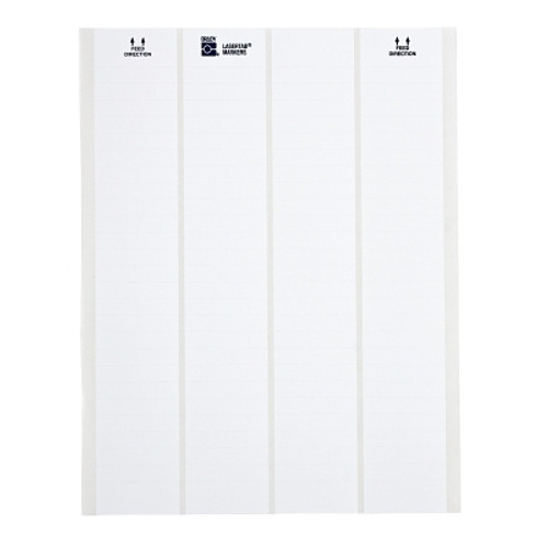Brady Laser Printable Labels, 8.3 in x 1 in, White/Translucent (1 EA / EA)