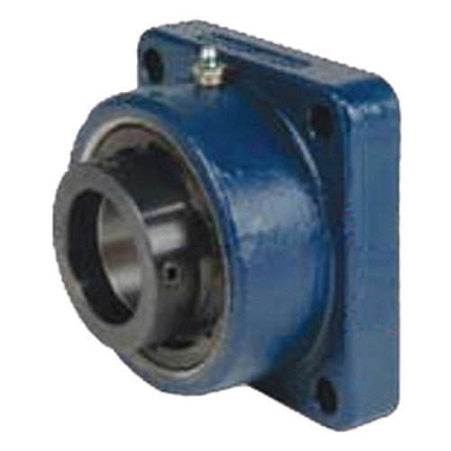 Timken QVFC15V060SET - 4 Bolt Square Flange Cartridge; 60MM Bore; 215MM Bolt Circle; 152.4MM Bolt Spacing; 1 Piece Solid; V Lock Mount; Cast Steel; Spherical Roller Bearing; 82.55MM Length Thru Bore; Relubricatable; Teflon Labyrinth Seals