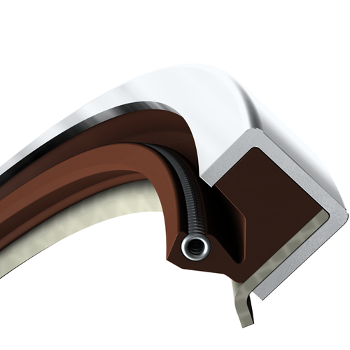 CR Seals 1400957 Double Lip Grease Seal - Solid, 14.000 in Shaft, 16.000 in OD, 1.000 in Width, HDSF1 Design, Fluoro Rubber (FKM) & Polytetrafluoroethylene (PTFE) Lip Material