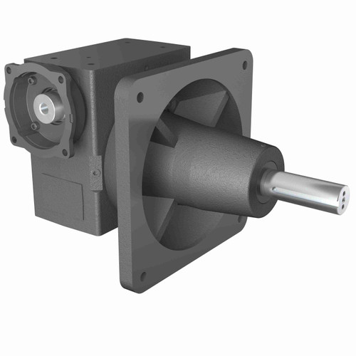 Hub City Cast Iron Single-Reduction Worm Reducer - 388L 15/1 R WR 143TC STD FLANGE