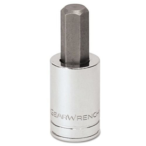 GEARWRENCH 3/8" Dr. Hex Bit Socket Sets, Steel, 1.85 in Length, 8 mm Fastener (1 EA / EA)