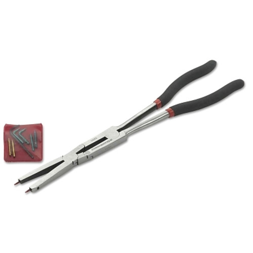 Double-X External Snap Ring Pliers, Slim Jaw, 13.46 in Long (1 EA)