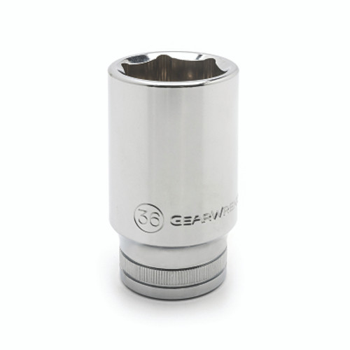 GEARWRENCH 6 Point Deep Metric Socket, 3/4 in Drive, 55 mm Opening (1 EA / EA)