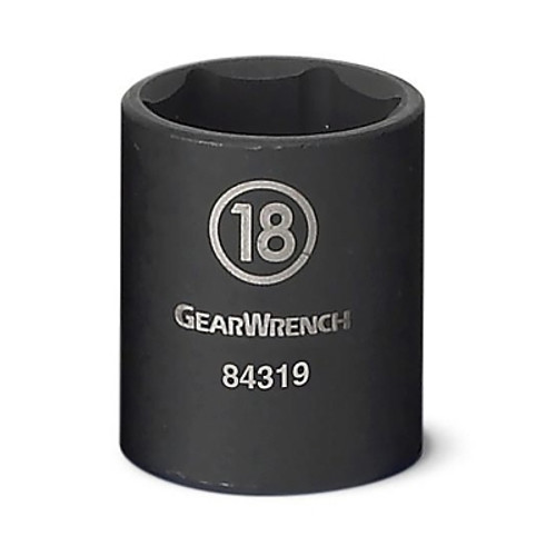 GEARWRENCH 6 Point Standard Impact Metric Sockets, 3/8 in Dr, 9 mm Opening (1 EA / EA)