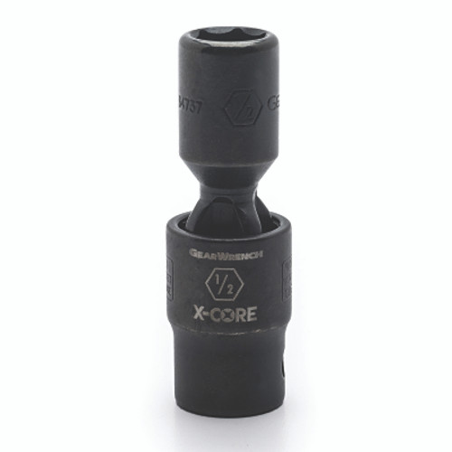 GEARWRENCH 6 Point Standard X-Core Pinless Universal Impact SAE Socket, 1/2 in Drive, 9/16 in Opening (1 EA / EA)