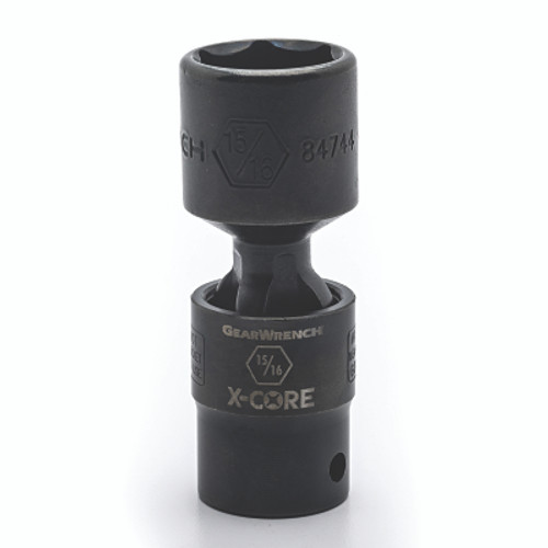 GEARWRENCH 6 Point Standard X-Core Pinless Universal Impact SAE Socket, 1/2 in Drive, 15/16 in Opening (1 EA / EA)