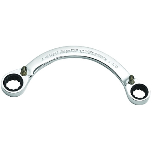 GEARWRENCH Half-Moon Reversible Double Box Ratcheting Wrenches, 15 mm; 17 mm (1 EA / EA)