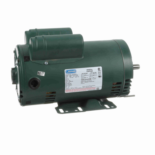 Leeson 2 HP General Purpose Motor, 1 phase, 1800 RPM, 115/208-230 V, 56HC Frame, ODP - E113281.00 Leeson 2 HP General Purpose Motor, 1 phase, 1800 RPM, 115/208-230 V, 56HC Frame, ODP - E113281.00