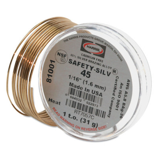 Harris Product Group Brazing Alloys - Silver 50, w/Nickel, 1/16 in, 1 oz, Pack (1 PK / PK)
