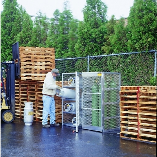 Aluminum Cylinder Lockers, Up to 10 Gas Cylinders (1 EA)