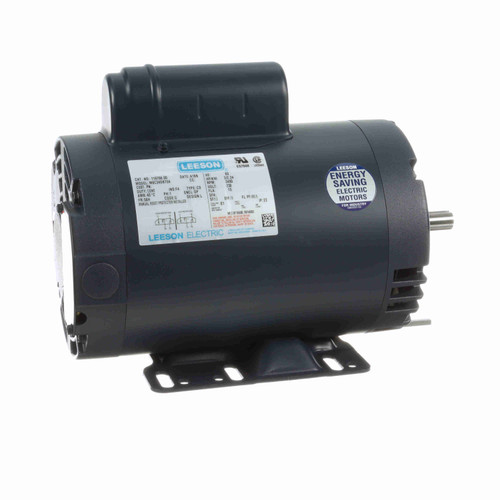 Leeson 3 HP General Purpose Motor, 1 phase, 3600 RPM, 230 V, 56C Frame, ODP - E116706.00