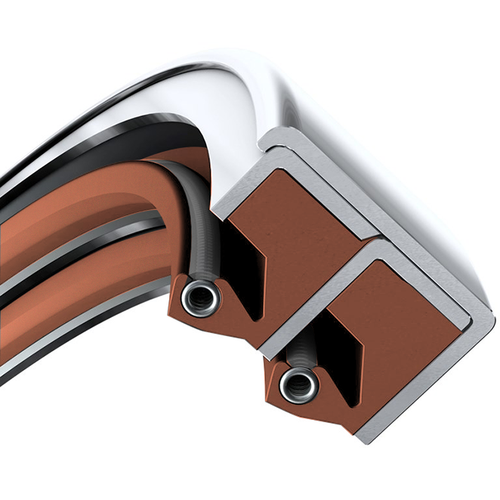 CR Seals 596375 Double Lip Oil Seal - Solid, 7.750 in Shaft, 9.250 in OD, 1.250 in Width, HDSE2 Design, Fluoro Rubber (FKM) Lip Material