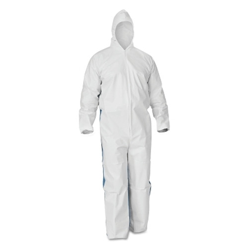 KLEENGUARD* A40 Hooded Coveralls with Breathable Back, Blue/White, 2X-Large (1 CA  / CA)