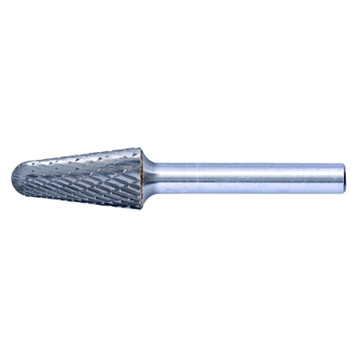 Pferd Carbide Taper/Radius Shaped Bur Bit, 1/2"Dia. x 1 1/8"L Cut, 3R Double Cut (1 EA / EA)