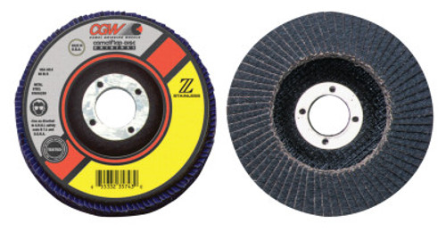Flap Discs, Z-Stainless, Regular, 7", 80 Grit, 5/8 Arbor, 8,600 rpm, T29 (10 EA / BX)