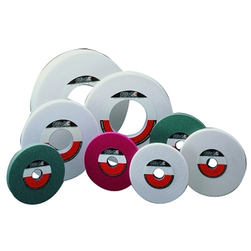 CGW Abrasives White Aluminum Oxide Surface Grinding Wheels, T1, 8 X 1/2, 1 1/4" Arbor, 60, I (1 EA / EA)