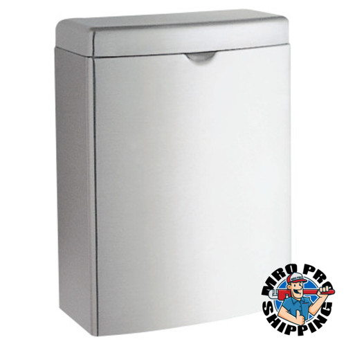 Contura Sanitary Napkin Receptacle, Rectangular, Stainless Steel, 1gal (1 EA)