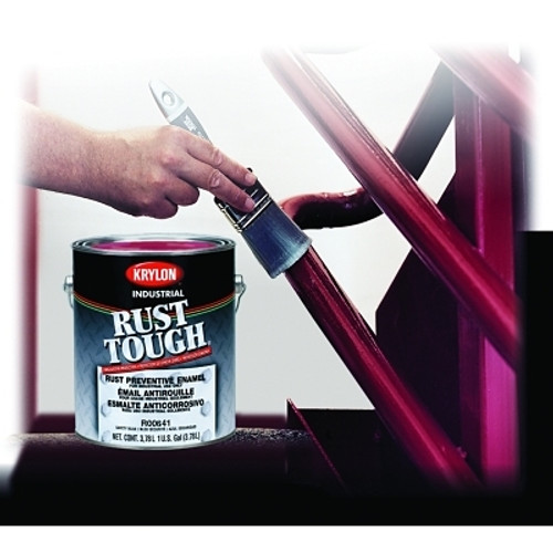 Krylon Rust Tough Acrylic Alkyd Liquid Enamels, 1 Gal Pail, Gloss Black, Gloss (4 GAL / CS)