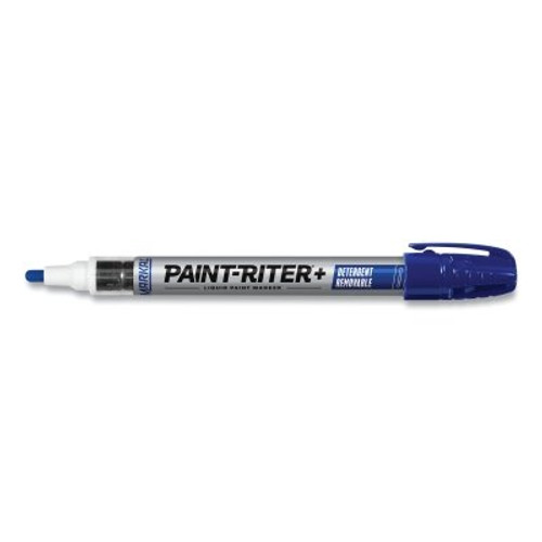 Markal Paint-Riter+ Detergent Removable Marker, 1/8 in Tip, Medium, Blue (1 MKR / MKR)