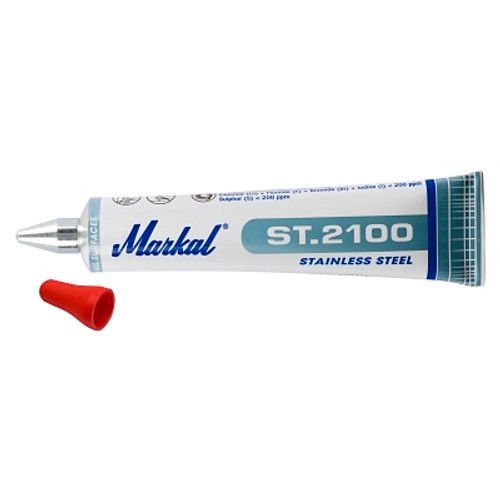 Markal ST.2100 Tube Markers, 1/8 in Tip, Metal Ball Tip, Red (48 EA / CA)