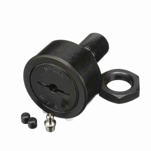 McGill CAMROL® Crowned Metric Cam Follower - Stud Mount Roller - Screwdriver Slot - Sealed - MCF 62A S