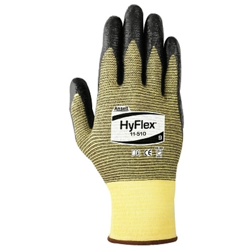 HyFlex Light Cut Protection Gloves, Size 7, Black (12 PR / BG)