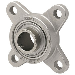 Dodge 137521 F4B-SCFS-200-SHFS FLANGED BLOCK BEARING ; 4-BOLT STAINLESS HOUSING FOOD SAFE