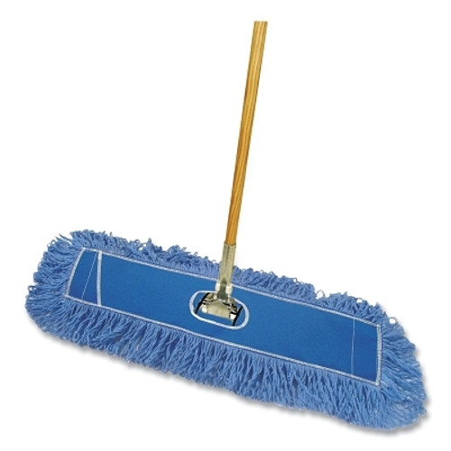 Boardwalk Looped-End Dust Mop Kit, 36 x 5, 60 in Metal/Wood Handle, Blue/Natural (1 KT / KT)