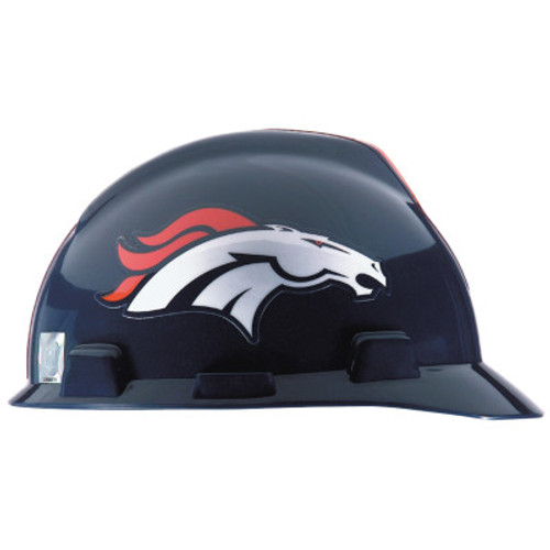 MSA Officially-Licensed NFL V-Gard Helmets, 1-Touch, Denver Broncos Logo (1 EA/BOX)