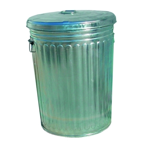 Magnolia Brush Pre-Galvanized Trash Can With Lid, 20 gal, Steel, Gray (1 CN / CN)