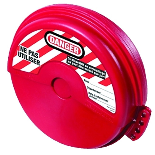 Rotating Gate Valve Lockout, 4 in to 6-1/2 in dia Handle, Red (1 EA)