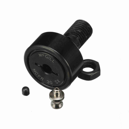 McGill CAMROL® Cylindrical Metric Cam Follower - Stud Mount Roller - Screwdriver Slot - MCFR 30 X