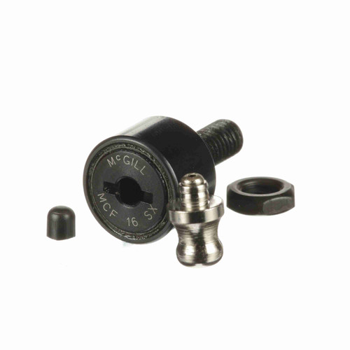 McGill CAMROL® Cylindrical Metric Cam Follower - Stud Mount Roller - Screwdriver Slot - MCF 16 X